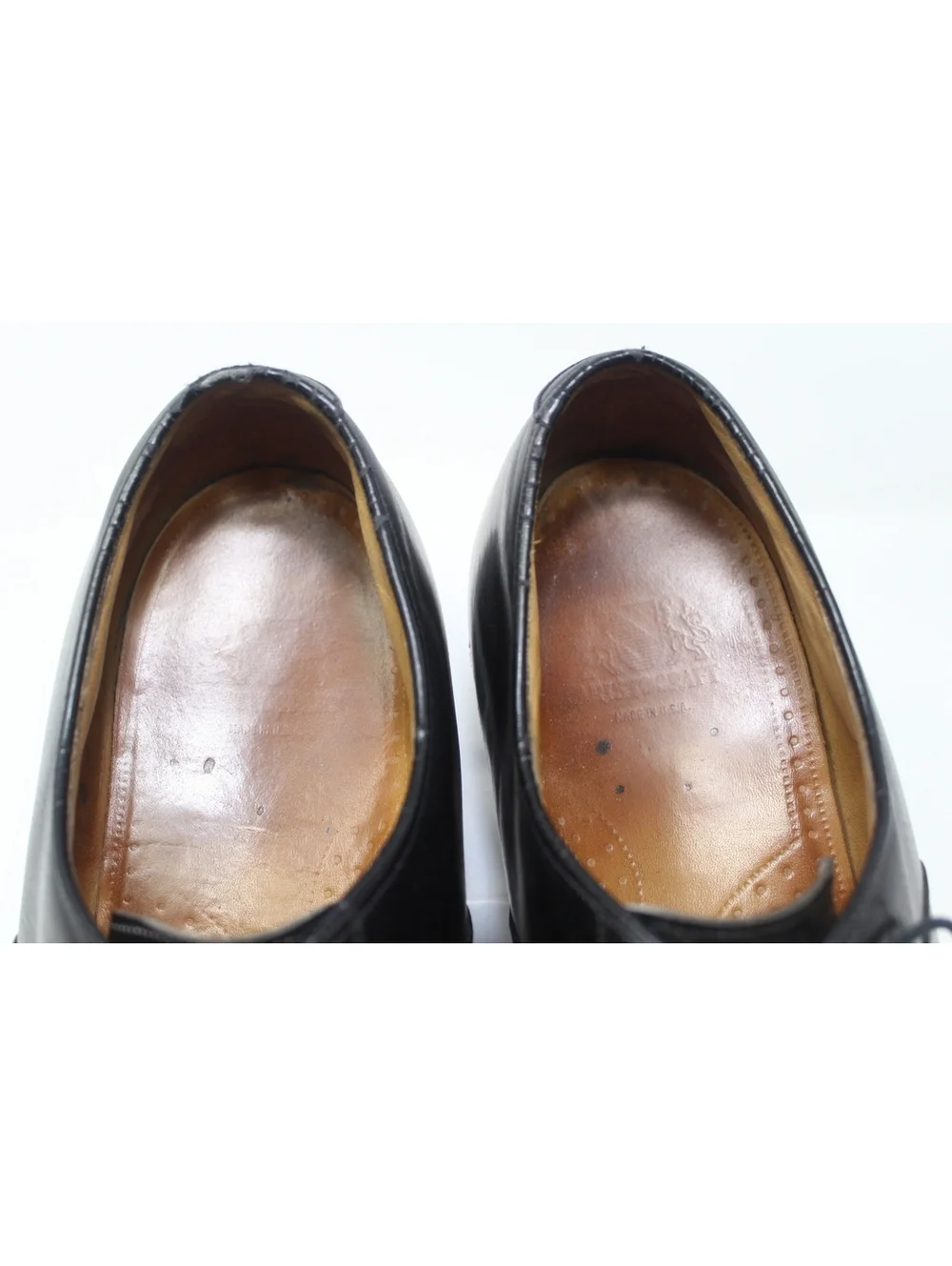 Johnston & Murphy Crown Aristocraft Black Leather Oxford Dress Shoes Mens 11 C/A